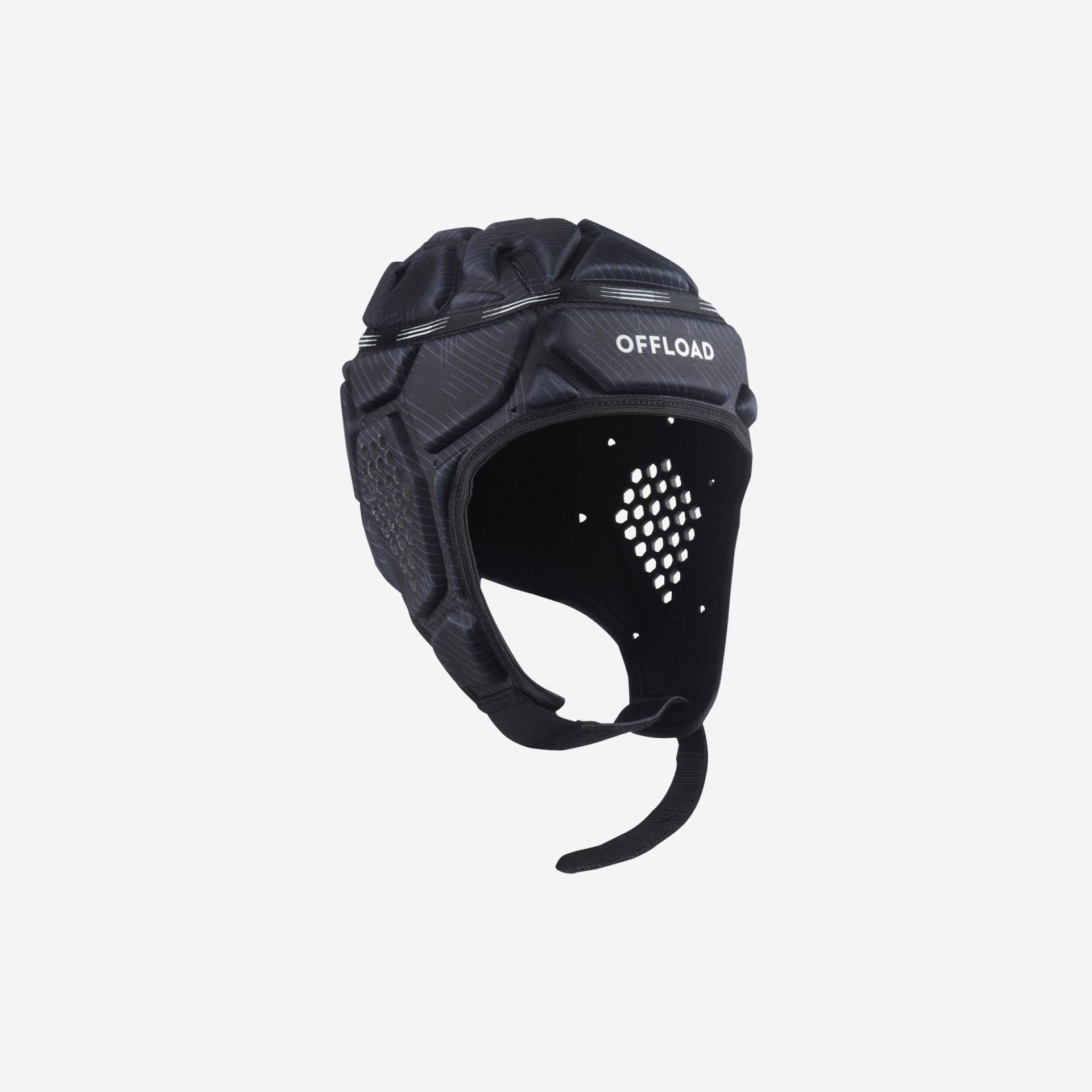 Kinder/Damen/Herren Rugby Kopfschutz - R500 schwarz von OFFLOAD