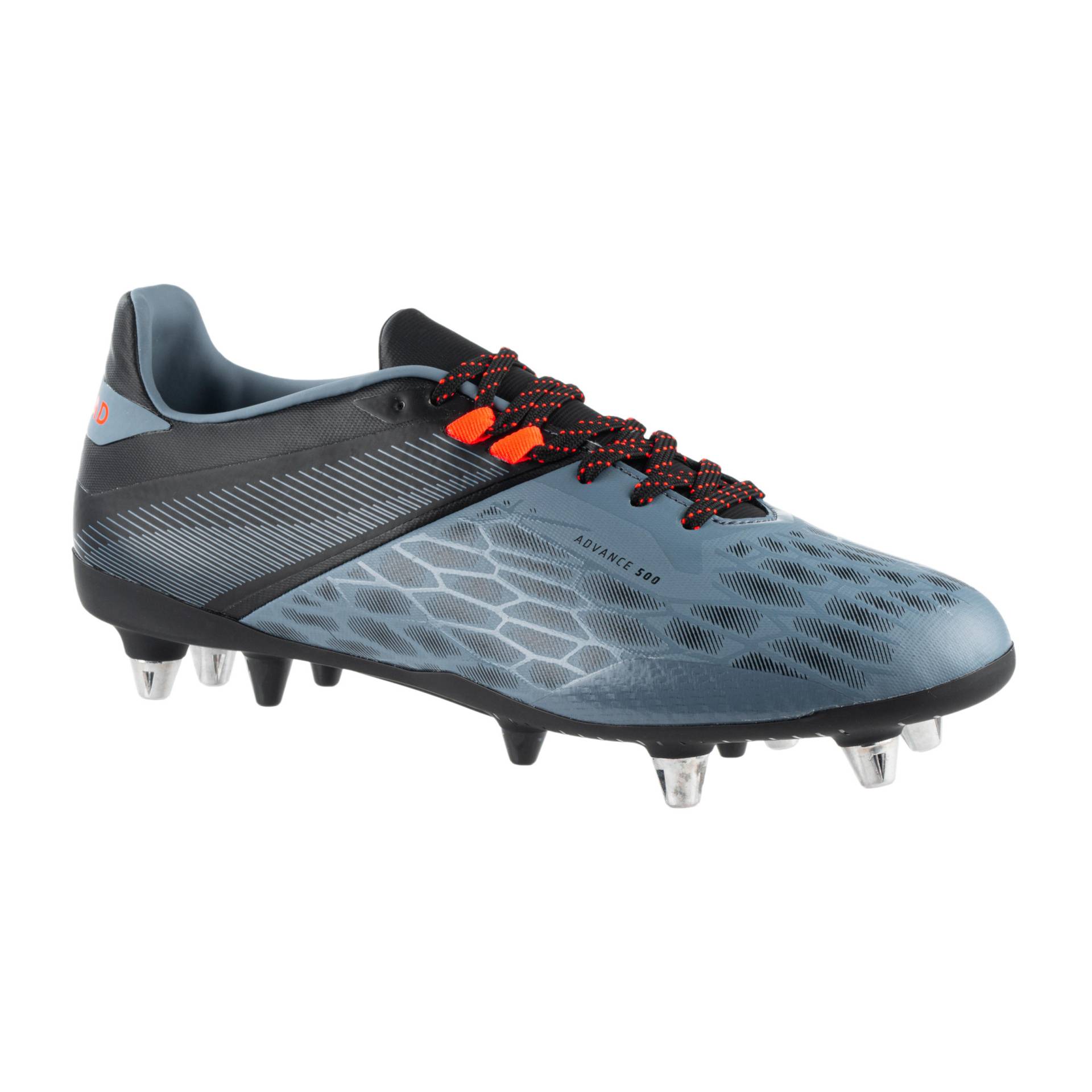 Damen/Herren Rugby Schuhe hybride Stollen - Advance R500 SG grau/orange von OFFLOAD