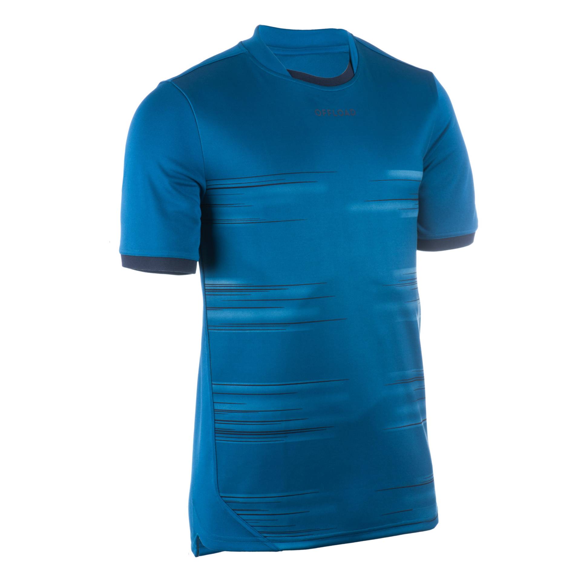 Rugbytrikot Kurzarm R500 Herren blau von OFFLOAD