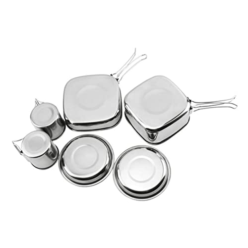 OFFSCH 1 Satz Camping-Topf-Set Camping-küchenutensilien Bento-Lunchbox Reise-Lunchbox Nagelhautentferner Aus Quarzstein Camping Bento Lunchbox Essensboxen Lunchboxen Plastik Silver von OFFSCH