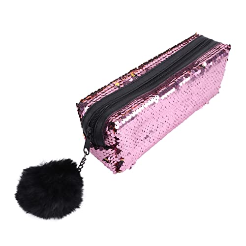 OFFSCH 1 Stück Federmäppchen Pailletten Bleistiftetui Make Up Bleistiftetui Mädchen Bleistifttasche Glitzernde Tasche Kosmetik Reiseaufbewahrung PVC Briefpapierhalter von OFFSCH