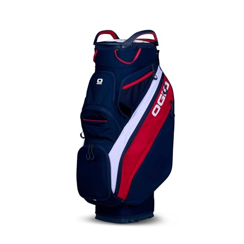 OGIO Silencer Cart-Golftasche, Rot / Weiß / Blau von OGIO