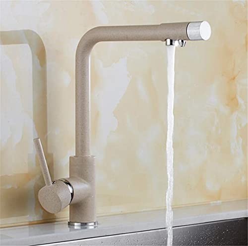 Waschbecken Taps WaterFilter Taps Goldr/Chrom Küchenarmaturen Messingmixer Trinken Küche Purify Wasserhahn Küche Spüle Leitungswasser Küchenarmatur gefilterter Kran für Küche, gebürstete Nickel von OGLFGLNY