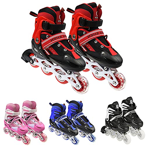 OHMG Inlineskates Größe S/M, Inlineskates für Kinder, Rollschuhe mit leuchtenden Rollen, Inlineskates für Anfänger, Mädchen und Jungen OHMG Inlineskates Größe S/M, Inlineskates für Kinder, Rollschuhe mit leuchtenden Rollen, Inlineskates für Anfänger, Mädchen und Jungen von OHMG