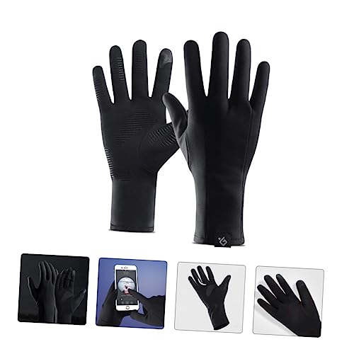 OHPHCALL 1 Paar Winter Handschuhe Für Herren rutschfeste Vollfinger Telefingerhandschuhe Aus PU Ideal Für Outdoor Sport Und Radfahren Warm Und Bequem Perfekte Passform Für Kalte Tage von OHPHCALL