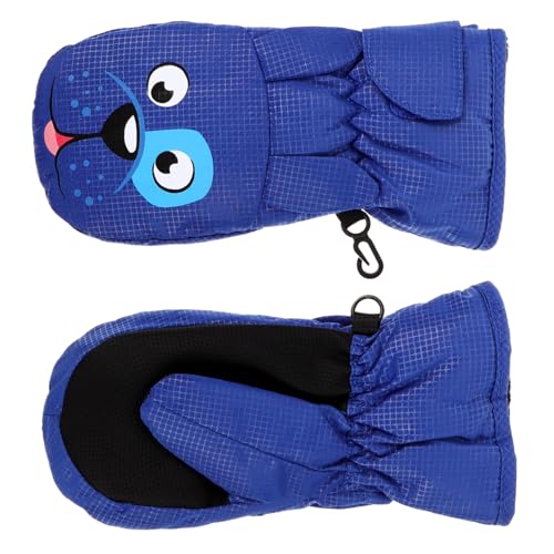 OHPHCALL 1 Paar thermohandschuhe Kinder skihandschuhe Kinder Snow Gloves Winterhandschuhe für Kinder Säuglingsfäustlinge Fäustlinge für Kinder Skihandschuhe für Kleinkinder Stoff Blue von OHPHCALL