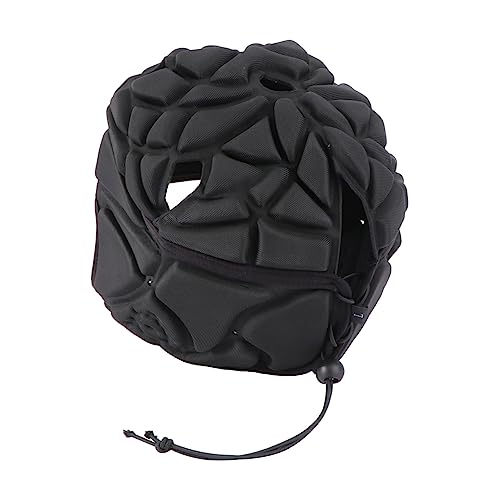 OHPHCALL 3st Rugby Gepolstert Rugby-kopfschutz Für Kinder Torwarthelm Scrum-Kappen Rugby-Helm Für Kinder Gepolsterte Kopfbedeckung Eishockey Rugby-Kappe Football-Helm Fußballwächter Black von OHPHCALL