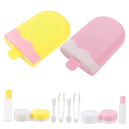 OHPHCALL Box Mit 2 Sätzen Kontaktlinsenbehälter Kontaktlinsen-Organizer Kontaktlinsenhalter Objektivbehälter Etui Für Kontaktlinsen Objektiv- Make-up-linsenhalter Glas OHPHCALL Box Mit 2 Sätzen Kontaktlinsenbehälter Kontaktlinsen-Organizer Kontaktlinsenhalter Objektivbehälter Etui Für Kontaktlinsen Objektiv- Make-up-linsenhalter Glas von OHPHCALL