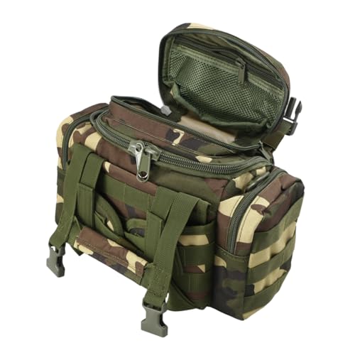 OHPHCALL Outdoor Große Kapazität Angelzubehör Tasche Vielseitige Köder Angelbox Bauchtasche Camouflage Angelgepäck Für Angler Praktische Umhängetasche Für Outdoor Aktivitäten von OHPHCALL