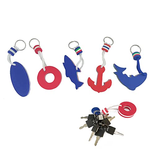 OHYER 5 Stück Schwimmende Schlüsselring Schwimmender Schlüsselbund Schwimmende Schlüsselanhänger Eva Formen Boje Boot Anker Delfin Wassersport Zubehör für Marine Schwimmen Kajak Strand Outdoor-Sport OHYER 5 Stück Schwimmende Schlüsselring Schwimmender Schlüsselbund Schwimmende Schlüsselanhänger Eva Formen Boje Boot Anker Delfin Wassersport Zubehör für Marine Schwimmen Kajak Strand Outdoor-Sport von OHYER