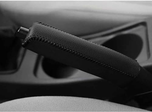 Auto Handbremse Abdeckung für P-eugeot 408, Universal Leder Griff Protector Rutschfeste Handbremsgriff SchutzhüLle ZubehöR,D/Black Line von OINTJWWO
