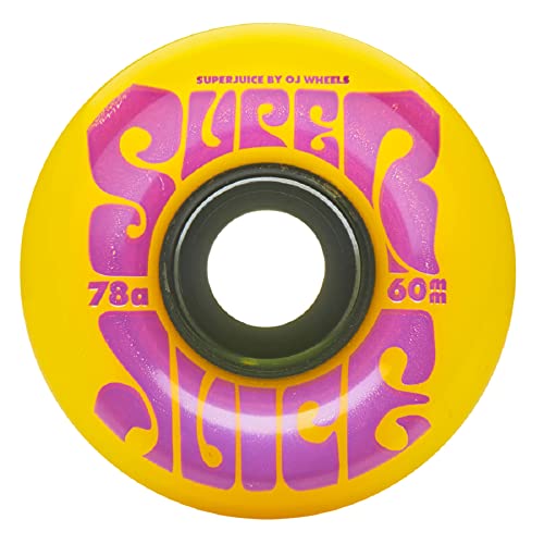 OJ Soft Wheels Super Juice 78a Skateboard-Räder, gelb, 60 mm von OJ