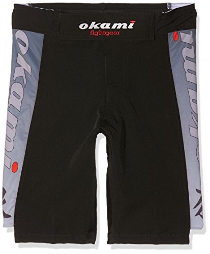 OKAMI Fightgear Kid 's Kanji MMA Shorts – Schwarz, 2 X -small von OKAMI Fightgear