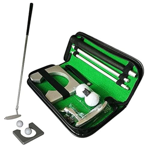 Golf Putter Set, Golf Büro Set mit Putter, Golf Putting Cup, Drinnen Übungsschläger Putter Kit Set mit Bällen und Tasche, für Golfbegeisterte von OKBY