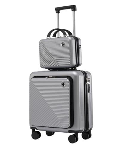 OKCLPQII Koffergepäck Zweiteiliges Kofferset, Code-Boarding-Koffer, 18-Zoll-Trolley, Leichter Koffer, Koffer mit Rollen von OKCLPQII