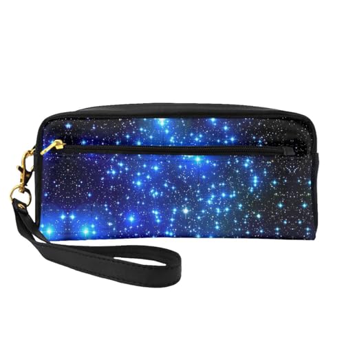 Kleine Make-up-Tasche mit Galaxie-Sternen, Reise-Make-up-Tasche, Kosmetiktasche für Damen, Kosmetiktasche, langlebiger Reißverschluss, Schwarz , Einheitsgröße, Kosmetiktasche von OKFSTY