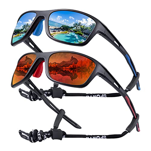 OKH 2 Stück Polarisierte Fahrrad Radsportbrillen Sport-Sonnenbrille für Herren Damen UV400 Schutz laufen Fischerei Wanderung Fahren Radfahren OKH 2 Stück Polarisierte Fahrrad Radsportbrillen Sport-Sonnenbrille für Herren Damen UV400 Schutz laufen Fischerei Wanderung Fahren Radfahren von OKH