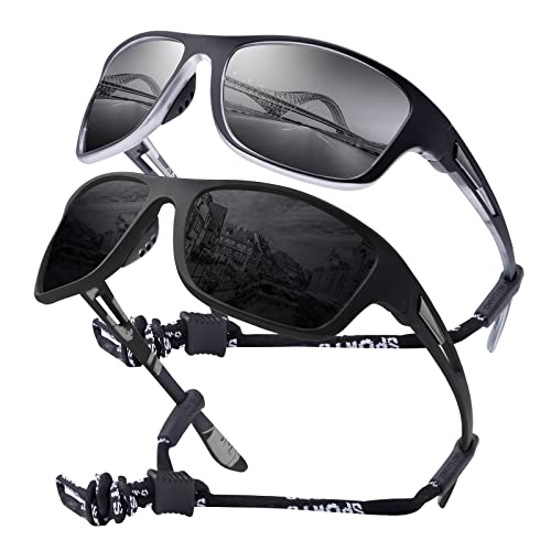 OKH 2 Stück Polarisierte UV400 Radfahren Brille Männer Frauen, Wickeln Sie die Sport Sonnenbrille umwickelt haben, Radsportbrille für Fahrräder, Angeln, Laufen, Klettern, Baseball OKH 2 Stück Polarisierte UV400 Radfahren Brille Männer Frauen, Wickeln Sie die Sport Sonnenbrille umwickelt haben, Radsportbrille für Fahrräder, Angeln, Laufen, Klettern, Baseball von OKH