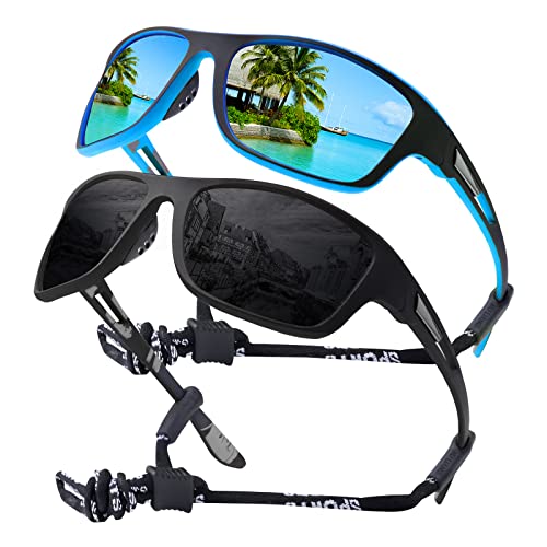 OKH 2 Stück Polarisierte UV400 Radfahren Brille Männer Frauen, Wickeln Sie die Sport Sonnenbrille umwickelt haben, Radsportbrille für Fahrräder, Angeln, Laufen, Klettern, Baseball OKH 2 Stück Polarisierte UV400 Radfahren Brille Männer Frauen, Wickeln Sie die Sport Sonnenbrille umwickelt haben, Radsportbrille für Fahrräder, Angeln, Laufen, Klettern, Baseball von OKH