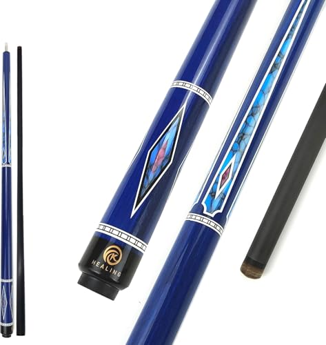 OKHEALING Billardqueue aus Carbon, mehrschichtige Schweinslederspitze, Harzzwinge T 700 Kohlefaser, 147,3 cm 1/2 Gelenk, handgefertigt, gerade, für schwarze Acht/Neun-Ball, 510 - 567 g, mit OKHEALING Billardqueue aus Carbon, mehrschichtige Schweinslederspitze, Harzzwinge T 700 Kohlefaser, 147,3 cm 1/2 Gelenk, handgefertigt, gerade, für schwarze Acht/Neun-Ball, 510 - 567 g, mit von OKHEALING