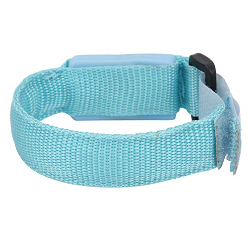 OKJHFD LED-Armbänder, 2 cm Outdoor-Nachtlauflicht-Armband, LED-leuchtendes, verstellbares Armband, Fahrrad-Armband für Läufer, Joggen, Hundespaziergang in der Nacht (Blue) von OKJHFD
