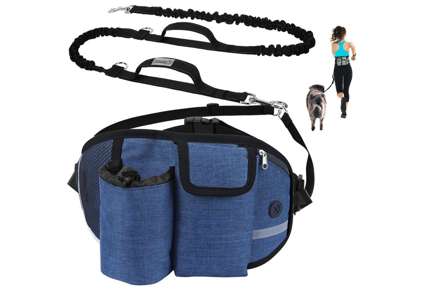 OKWISH Joggingleine Freihändige Hundeleine Jogging Leine verstellbar Hüftgurt Hunde Joggen, (mit Elastischer Pufferleine Bungee und reflektierendem Band, 1-tlg., Freihandleinen zum Laufen Joggen Wandern Laufgurt Laufleine), für Hund bis 30kg OKWISH Joggingleine Freihändige Hundeleine Jogging Leine verstellbar Hüftgurt Hunde Joggen, (mit Elastischer Pufferleine Bungee und reflektierendem Band, 1-tlg., Freihandleinen zum Laufen Joggen Wandern Laufgurt Laufleine), für Hund bis 30kg von OKWISH