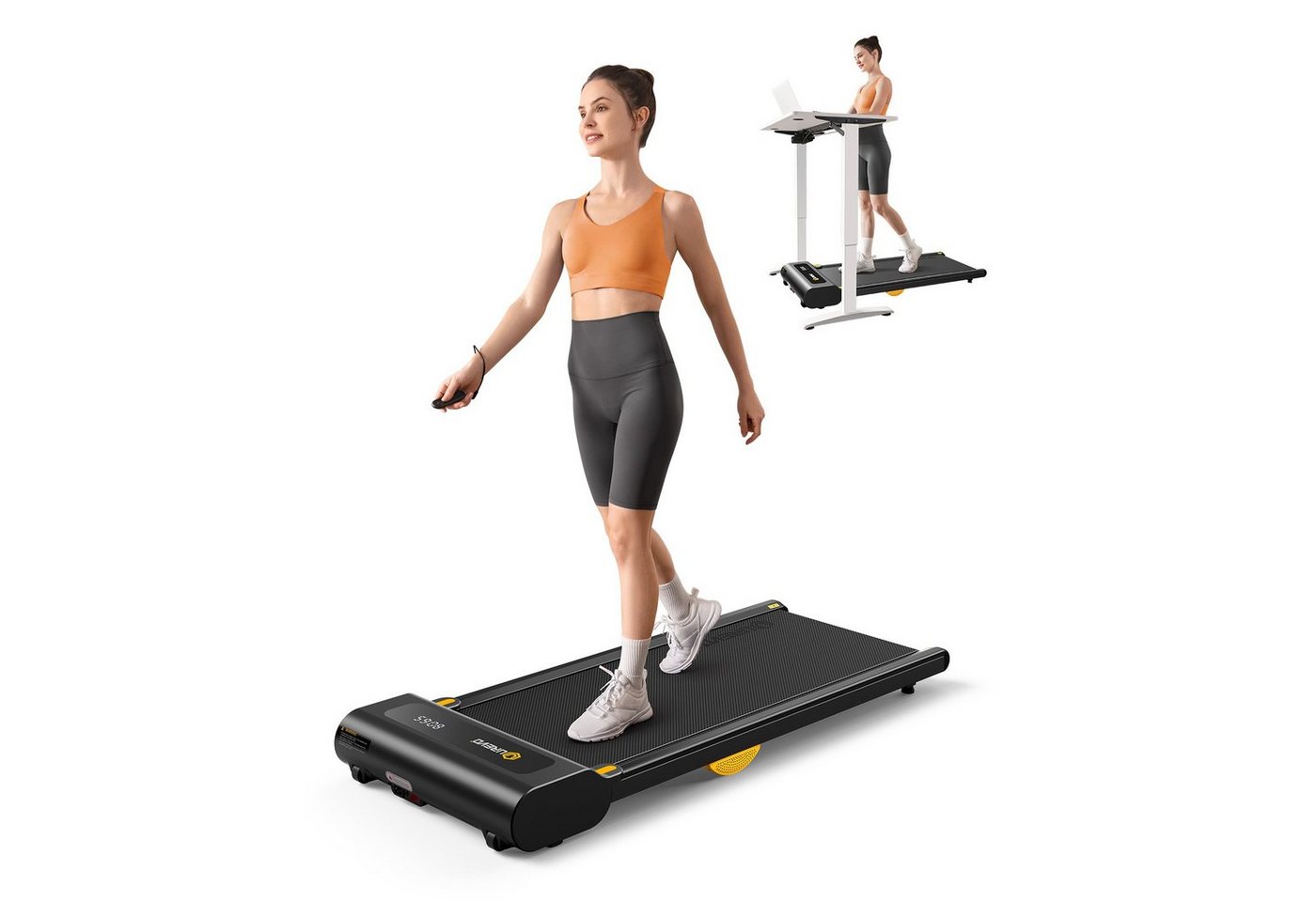 OKWISH Laufband Profi Elektrisches Laufband Fitness Treadmill Sports Zuhause 1-6 km/h (8 Silikon-Stoßdämpfer und 2 zusätzliche weiche Gummikissen, Trainingspfade mit Fernbedienung und LED-Display, UREVO), Walking pad für Zu hause mit doppelter Stoßdämpfung OKWISH Laufband Profi Elektrisches Laufband Fitness Treadmill Sports Zuhause 1-6 km/h (8 Silikon-Stoßdämpfer und 2 zusätzliche weiche Gummikissen, Trainingspfade mit Fernbedienung und LED-Display, UREVO), Walking pad für Zu hause mit doppelter Stoßdämpfung von OKWISH