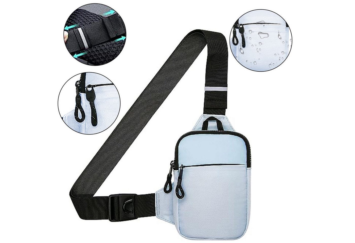 OKWISH Schultertasche Brusttasche Sling Schulter Rucksack Rucksäcke Crossbody Umhängetasche (Herren und Damen 22 x 17 x 3 cm oder 19 x 13 x 3 cm, Geldgürtel, Sport, Sporttasche, Handytasche, Unisex), für Outdoor Camping Reisen Wandern Radfahren Multipurpose Tagepacks OKWISH Schultertasche Brusttasche Sling Schulter Rucksack Rucksäcke Crossbody Umhängetasche (Herren und Damen 22 x 17 x 3 cm oder 19 x 13 x 3 cm, Geldgürtel, Sport, Sporttasche, Handytasche, Unisex), für Outdoor Camping Reisen Wandern Radfahren Multipurpose Tagepacks von OKWISH