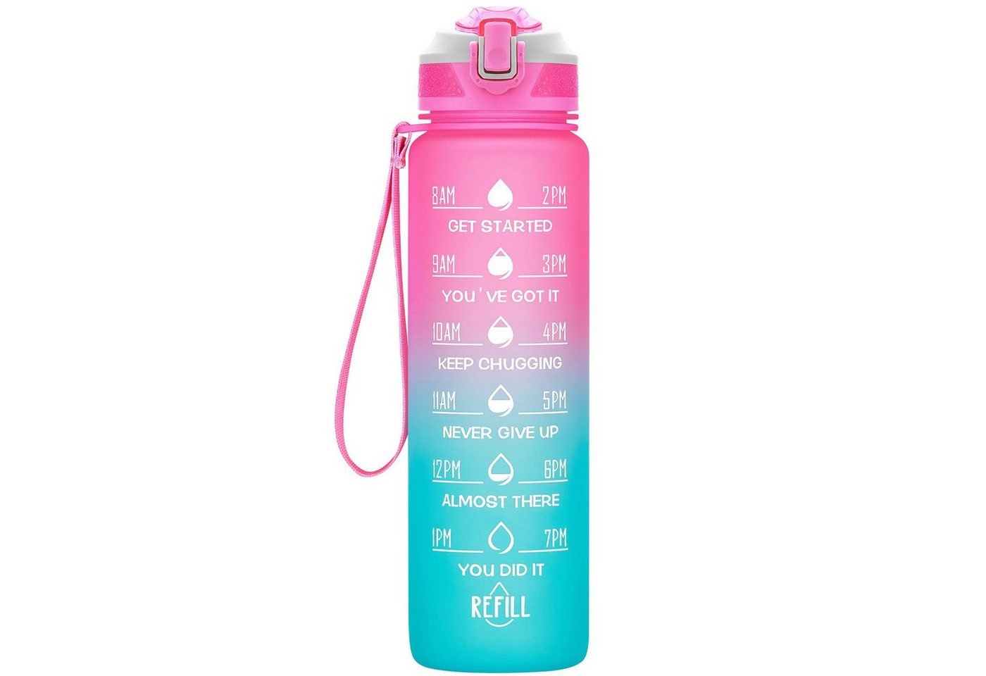 OKWISH Trinkflasche Sport Wasserflasche Sportflasche Auslaufsicher 1 Liter BPA-Frei 1L, Zeitmarkierung und Strohhalm Fitness Outdoor Camping Fahrrad Wandern OKWISH Trinkflasche Sport Wasserflasche Sportflasche Auslaufsicher 1 Liter BPA-Frei 1L, Zeitmarkierung und Strohhalm Fitness Outdoor Camping Fahrrad Wandern von OKWISH