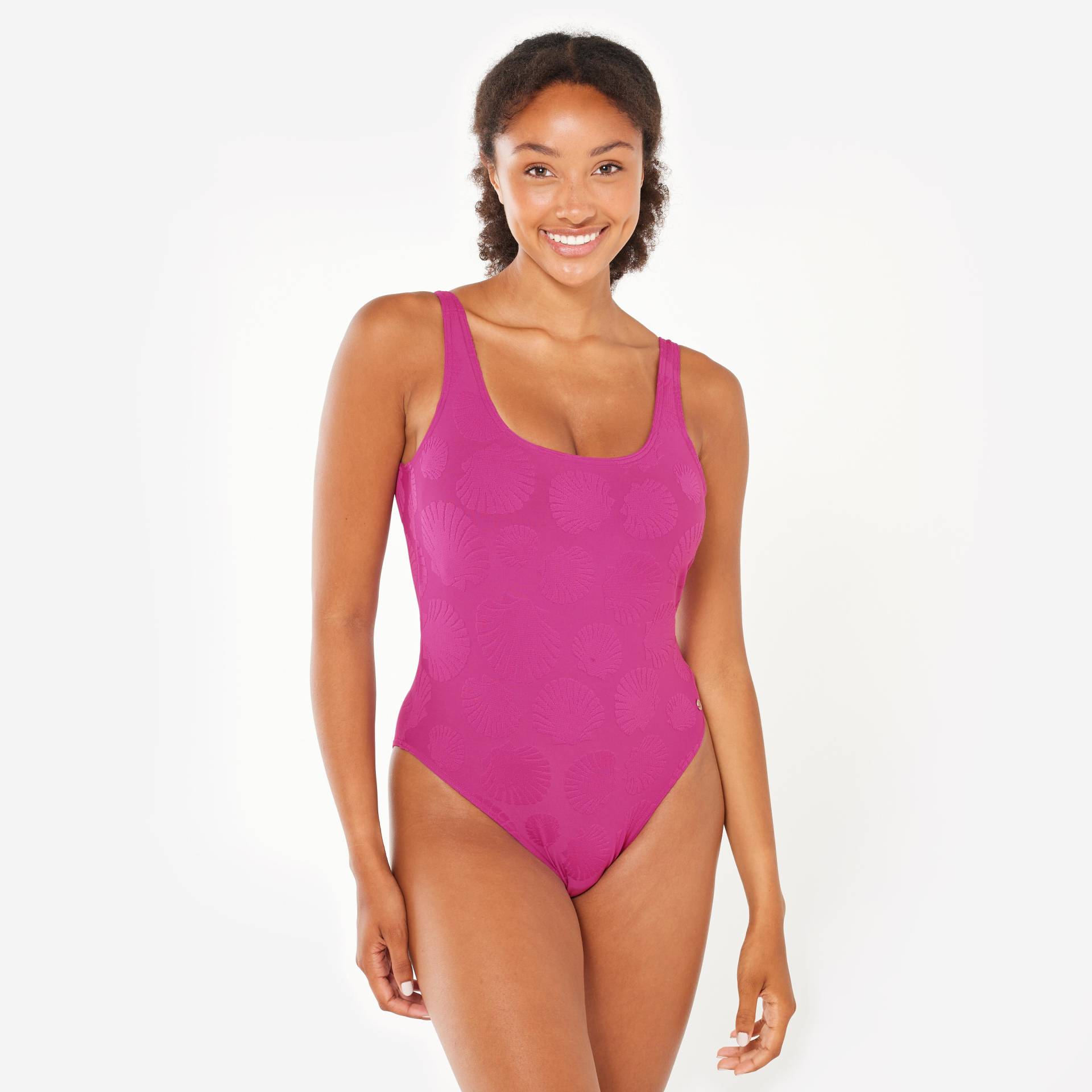 Badeanzug Surfen Damen strukturiert Aurely violett Badeanzug Surfen Damen strukturiert Aurely violett von OLAIAN