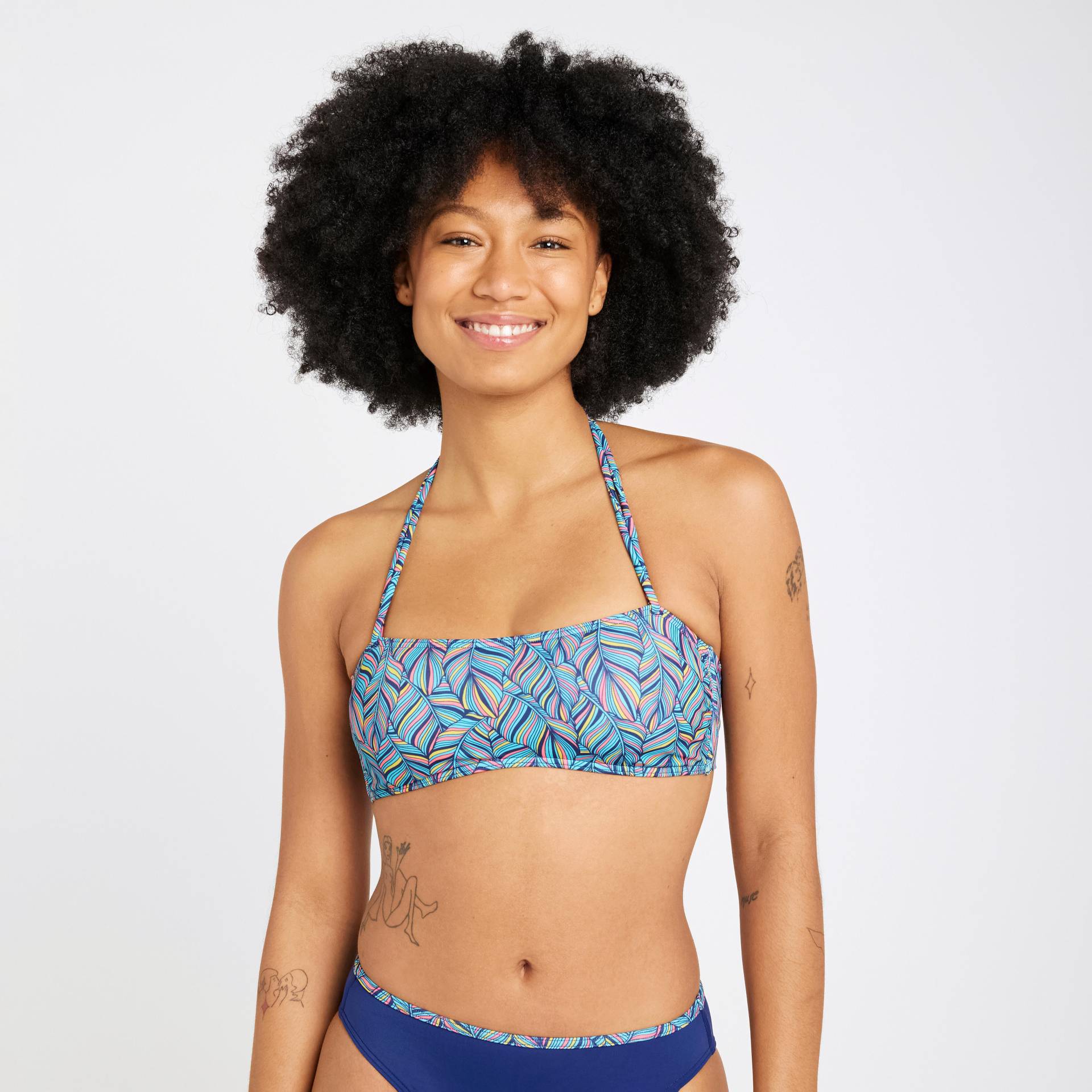 Bikini-Oberteil Bandeau Damen - Laura Foly türkis Bikini-Oberteil Bandeau Damen - Laura Foly türkis von OLAIAN