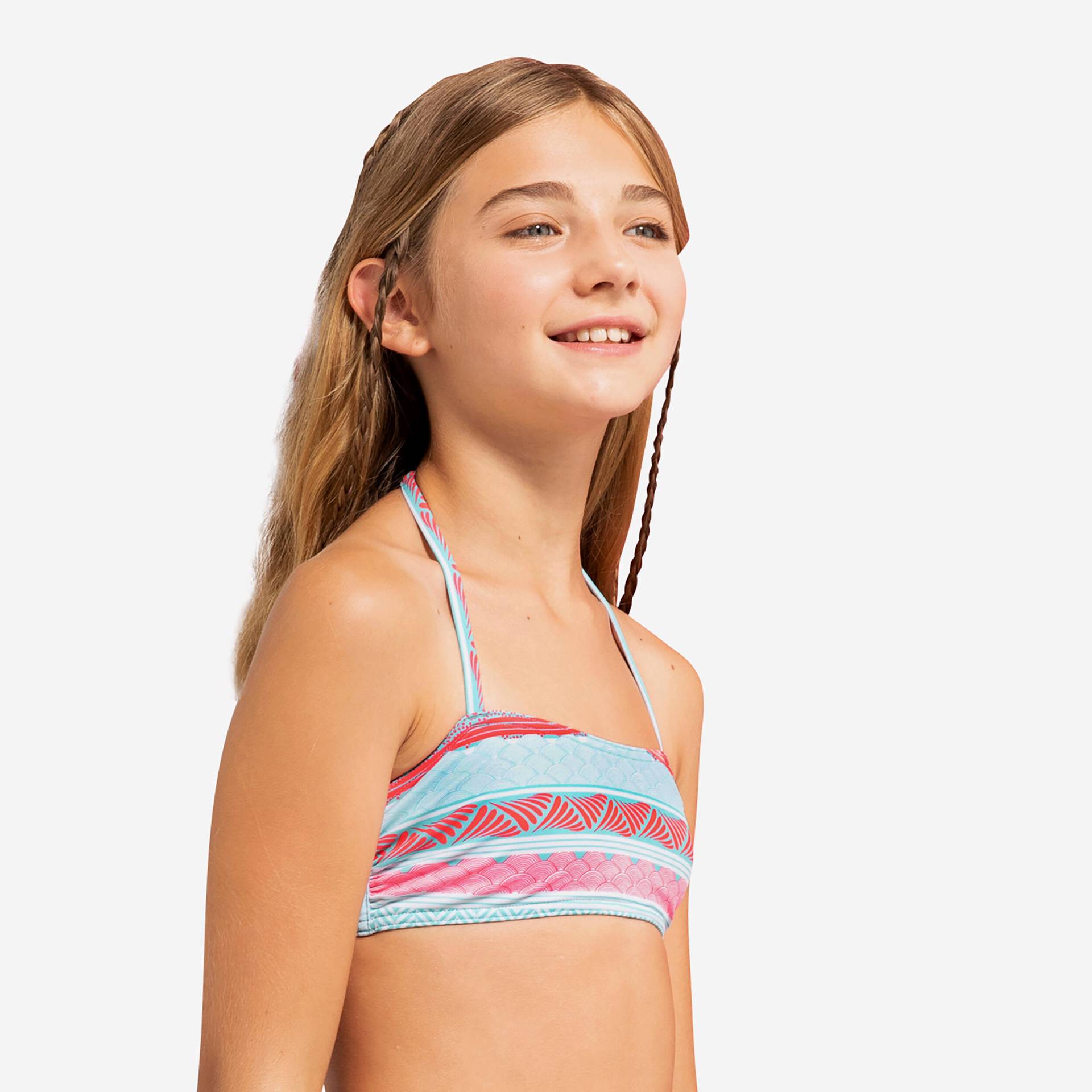 Bikini-Oberteil Bandeau Mädchen 100 blau Bikini-Oberteil Bandeau Mädchen 100 blau von OLAIAN