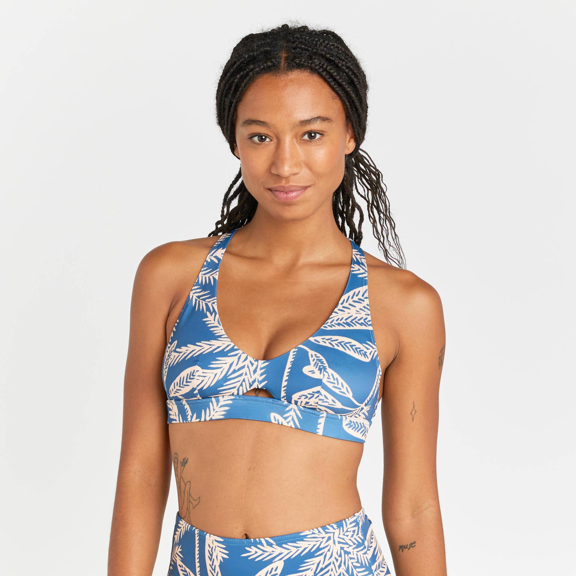 Bikini-Oberteil Damen Bustier Agatha Palmer blau von OLAIAN