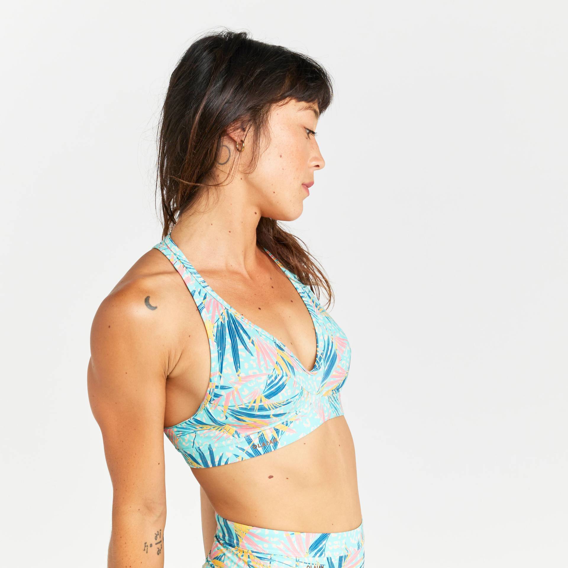 Bikini-Oberteil Bustier Damen - Ana Leoplant türkis Bikini-Oberteil Bustier Damen - Ana Leoplant türkis von OLAIAN