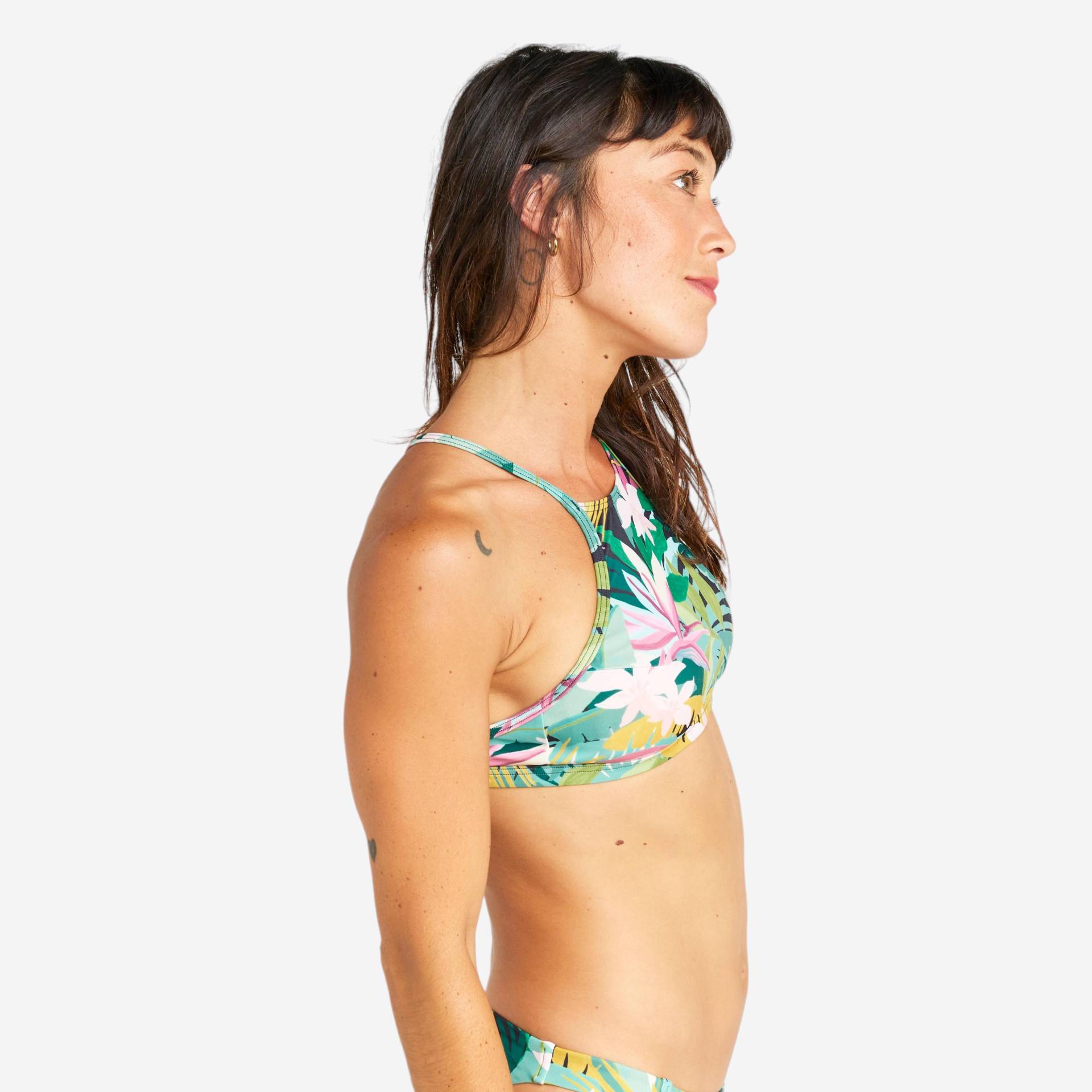 Bikini-Oberteil Bustier Damen - Andrea Tropical grün Bikini-Oberteil Bustier Damen - Andrea Tropical grün von OLAIAN