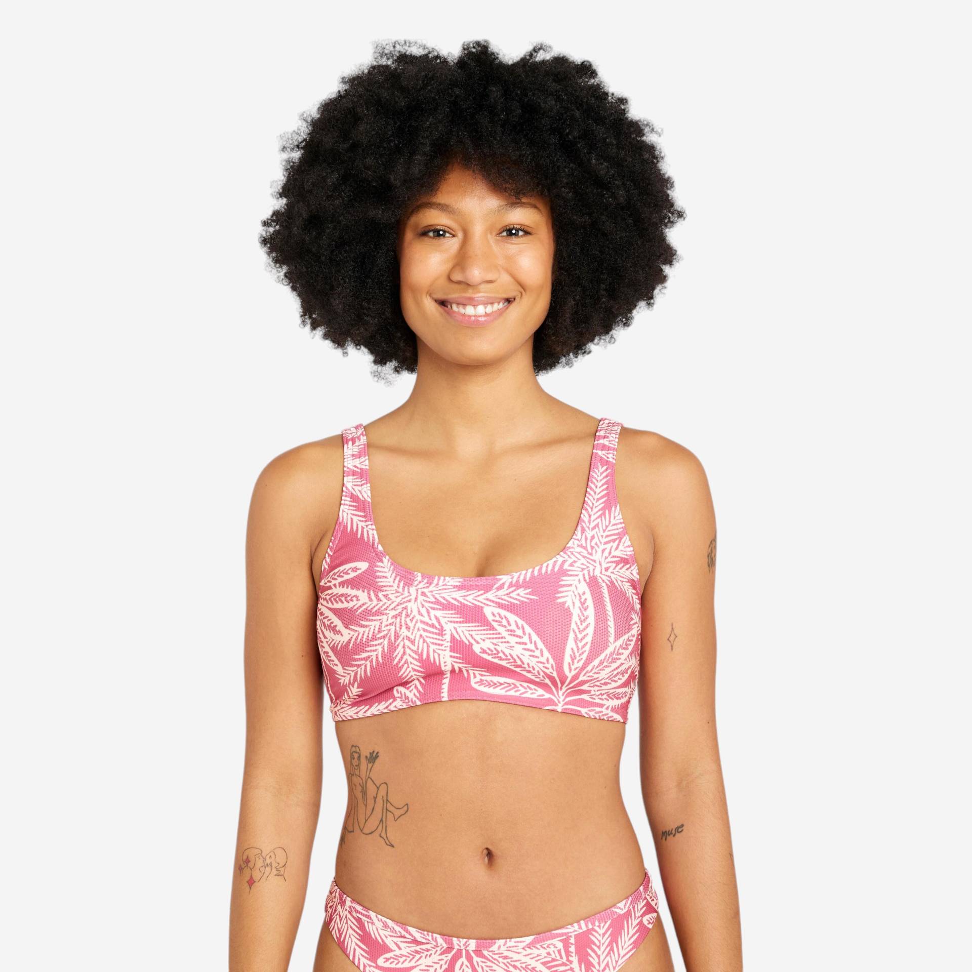 Bikini-Oberteil Bustier Damen texturiert - Aurely Palmer rosa Bikini-Oberteil Bustier Damen texturiert - Aurely Palmer rosa von OLAIAN