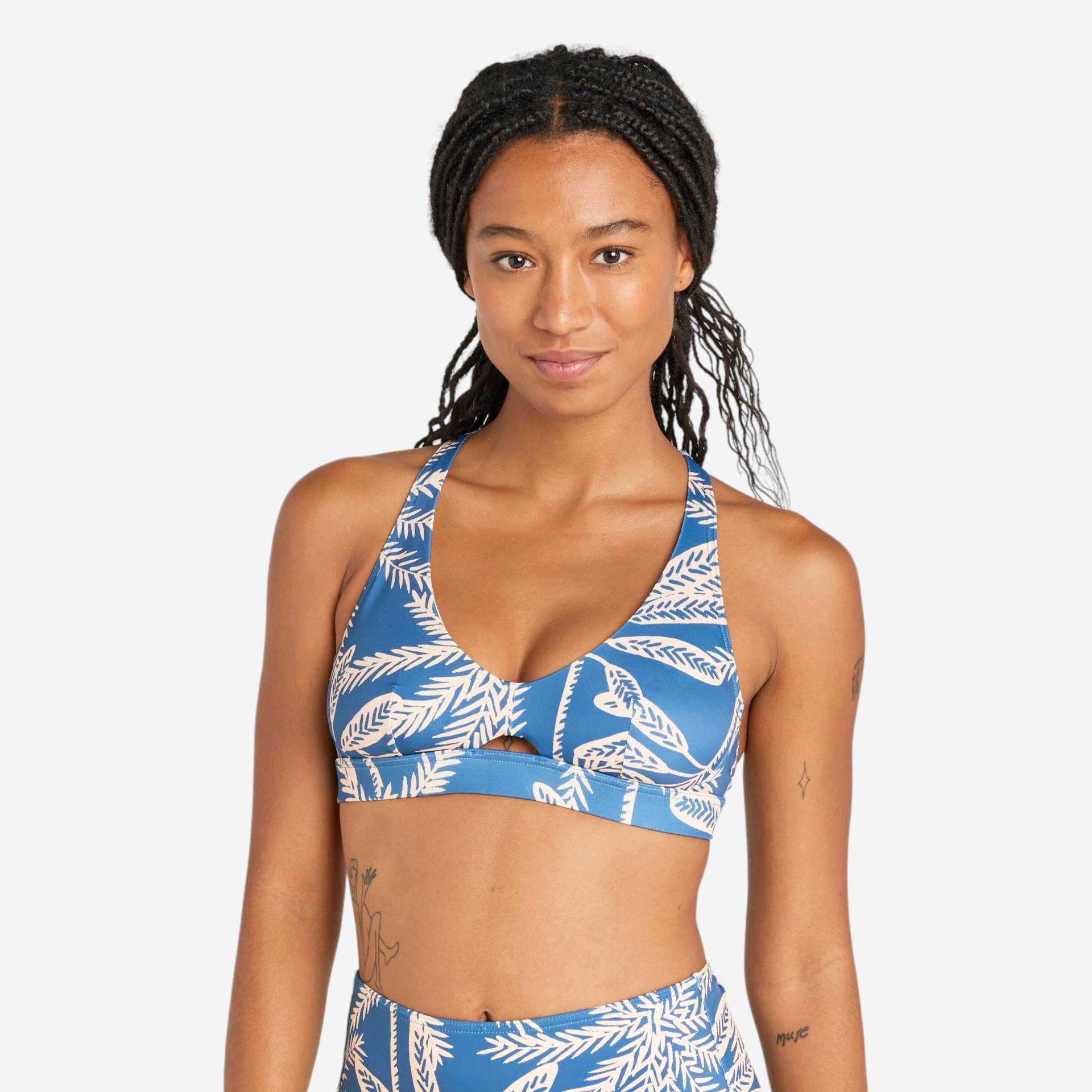 Bikini-Oberteil Damen Bustier Agatha Palmer blau von OLAIAN