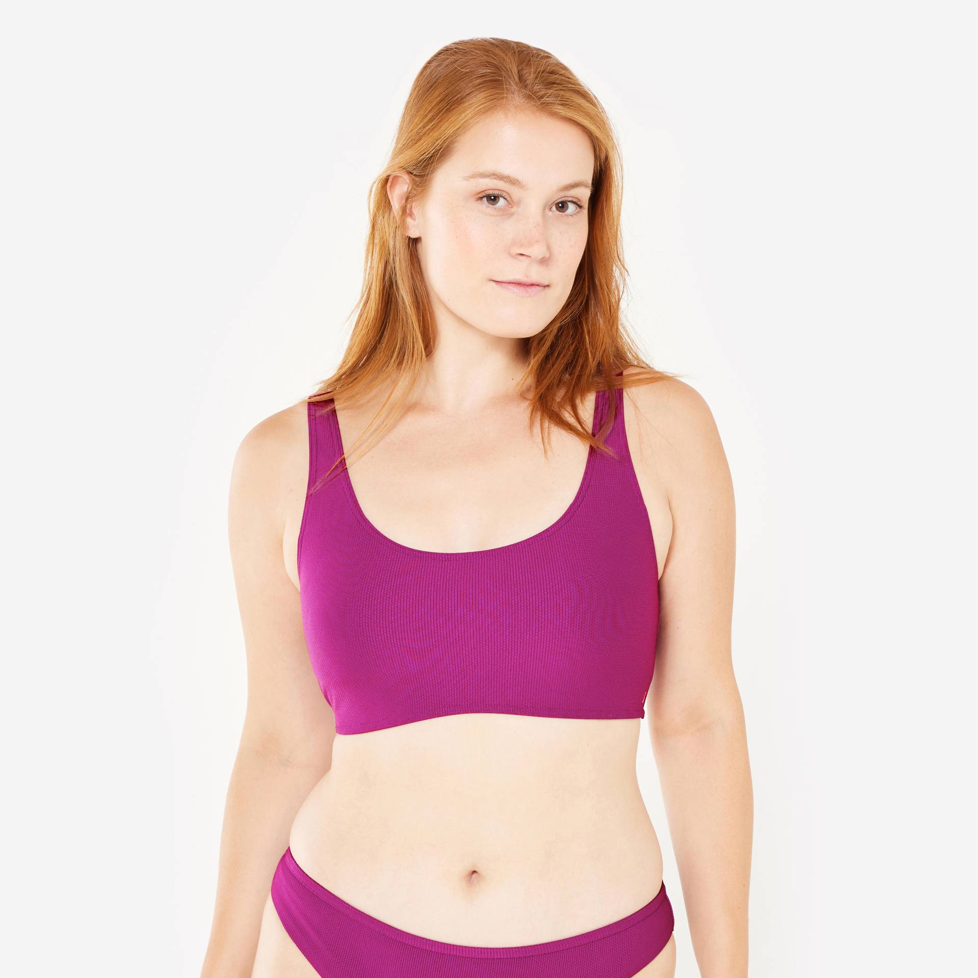 Bikini-Oberteil Damen Bustier strukturiert - Aurely lila Bikini-Oberteil Damen Bustier strukturiert - Aurely lila von OLAIAN