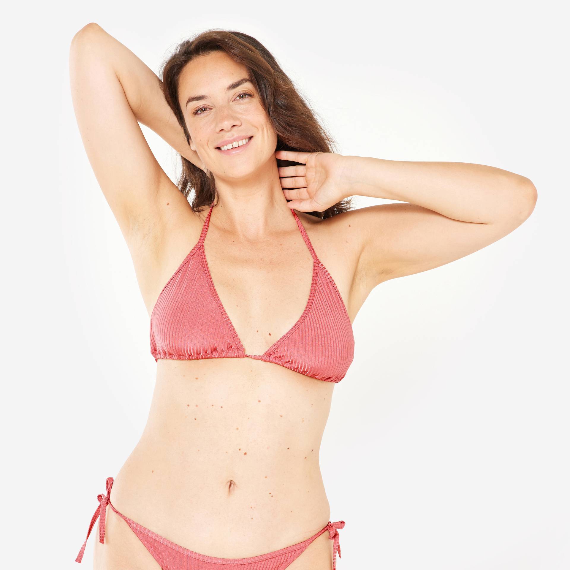 Bikini-Oberteil Damen Triangel verschiebbar Mae gerippt rosa Bikini-Oberteil Damen Triangel verschiebbar Mae gerippt rosa von OLAIAN