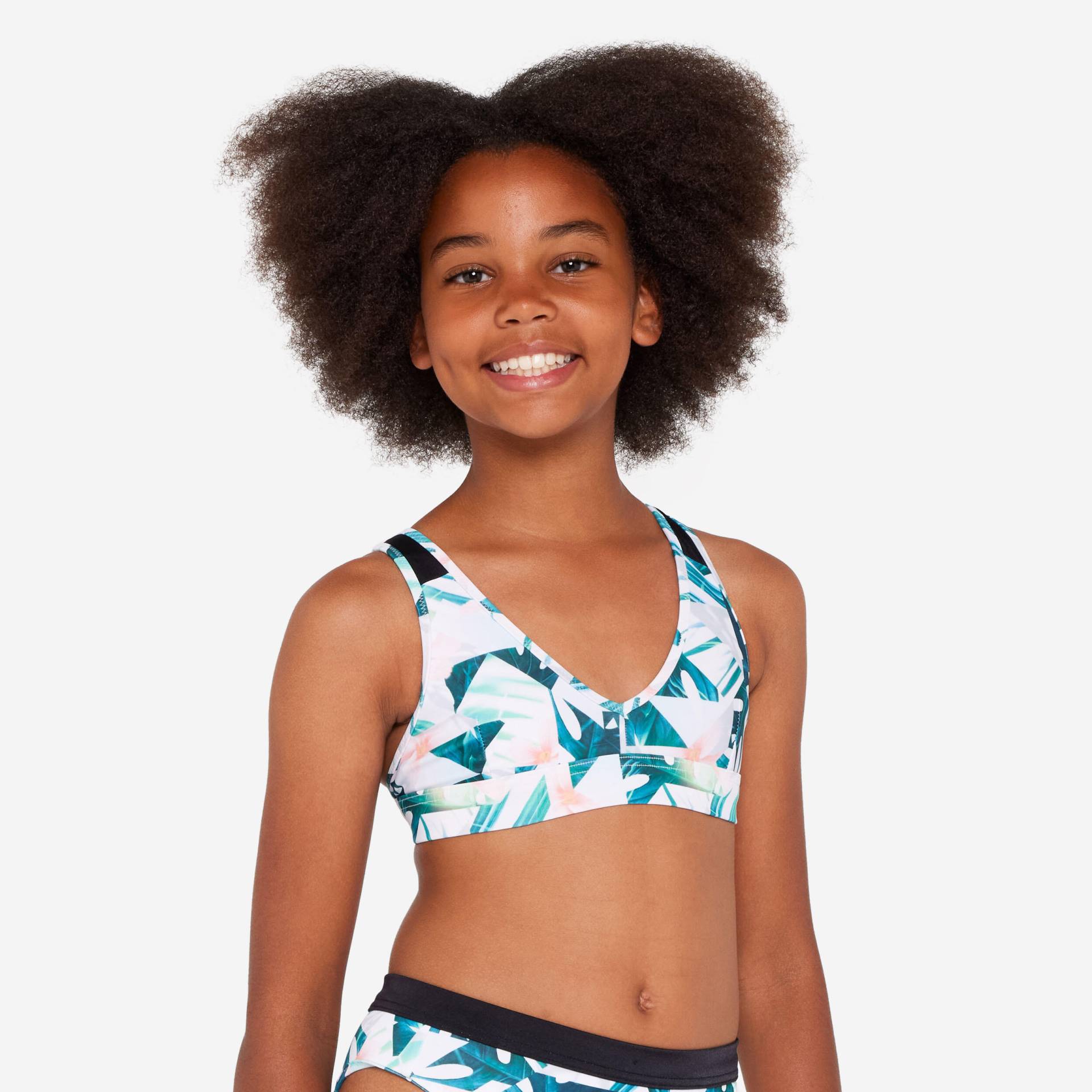 Bikini-Oberteil Mädchen Triangel Lily weiß/geblümt Bikini-Oberteil Mädchen Triangel Lily weiß/geblümt von OLAIAN