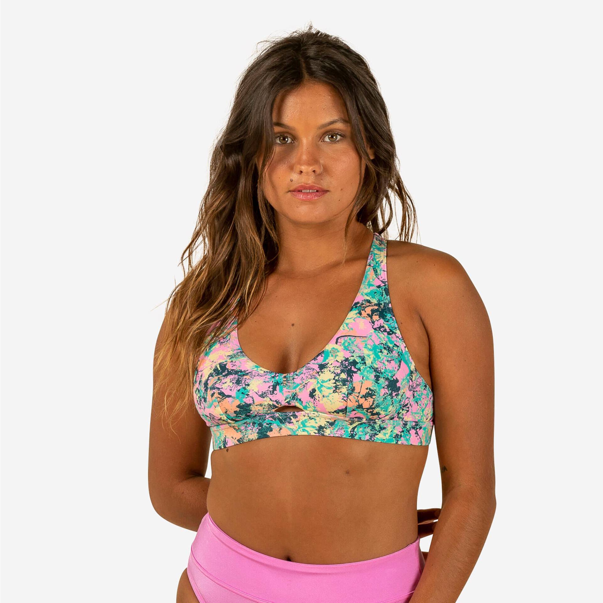 Bikini-Oberteil Surfen vestellbar Damen Agatha Punky rosa von OLAIAN