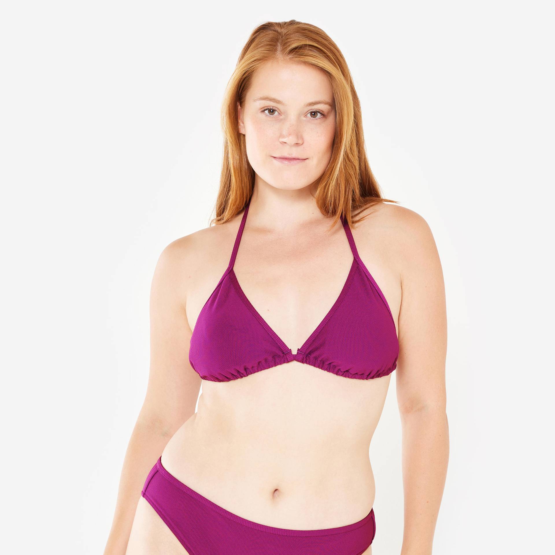 Bikini-Oberteil Triangel Surfen Damen strukturiert Mae violett Bikini-Oberteil Triangel Surfen Damen strukturiert Mae violett von OLAIAN