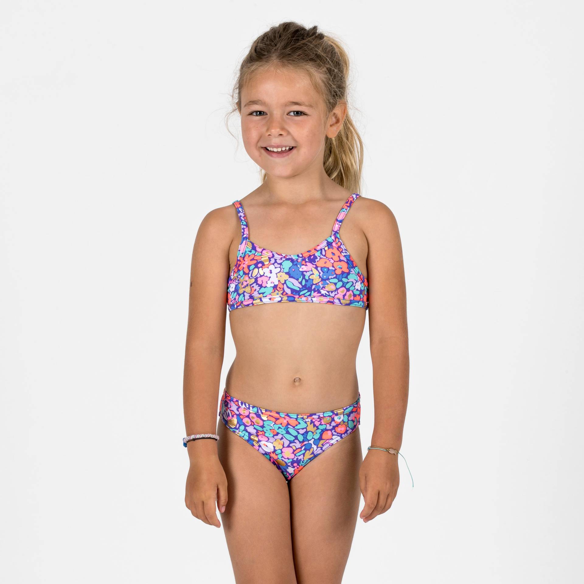 Bikini-Set Surfen Mädchen gekreuzte Träger Boni bunt Bikini-Set Surfen Mädchen gekreuzte Träger Boni bunt von OLAIAN