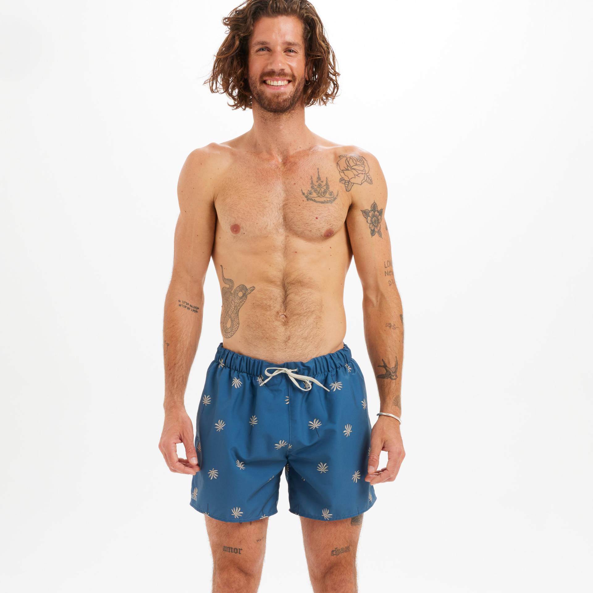 Boardshorts Herren 15" Cycas 100 blau Boardshorts Herren 15" Cycas 100 blau von OLAIAN