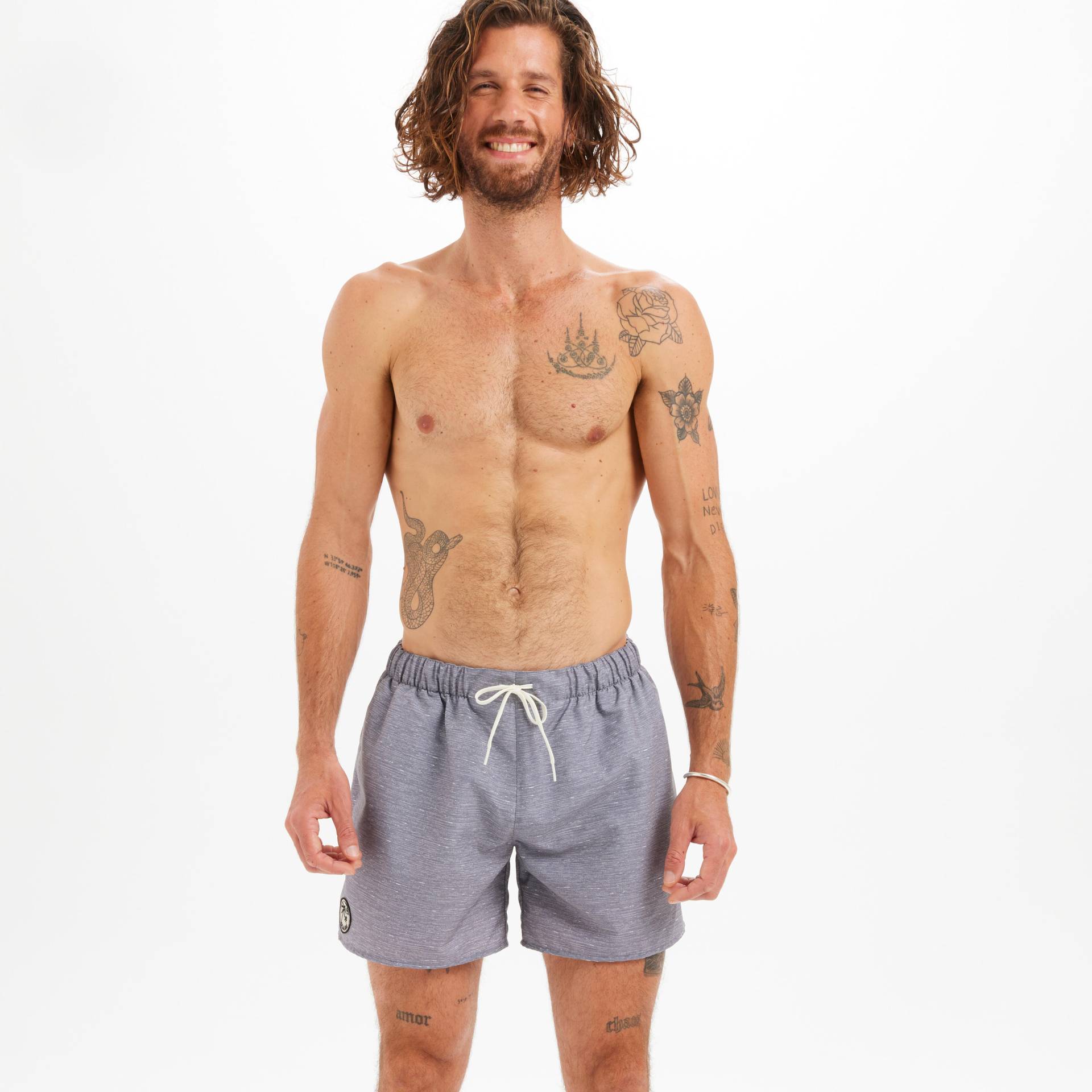 Boardshorts Herren 15" Heather 100 grau Boardshorts Herren 15" Heather 100 grau von OLAIAN