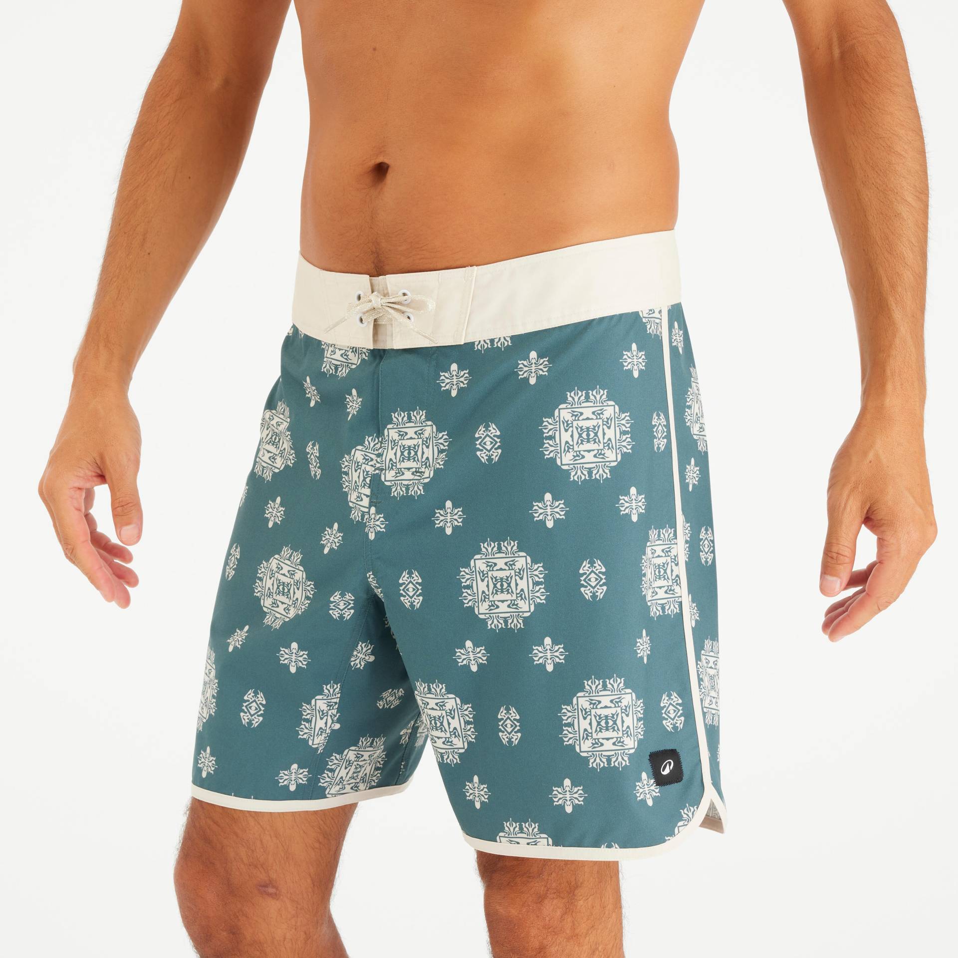 Boardshorts Herren lang Hyperdrama 18" Granit/grün Boardshorts Herren lang Hyperdrama 18" Granit/grün von OLAIAN