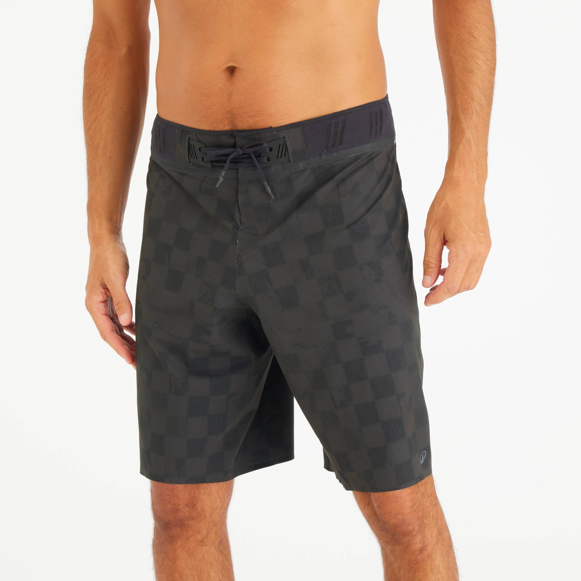 Boardshorts Herren lang Morpho Checky 20" schwarz Boardshorts Herren lang Morpho Checky 20" schwarz von OLAIAN