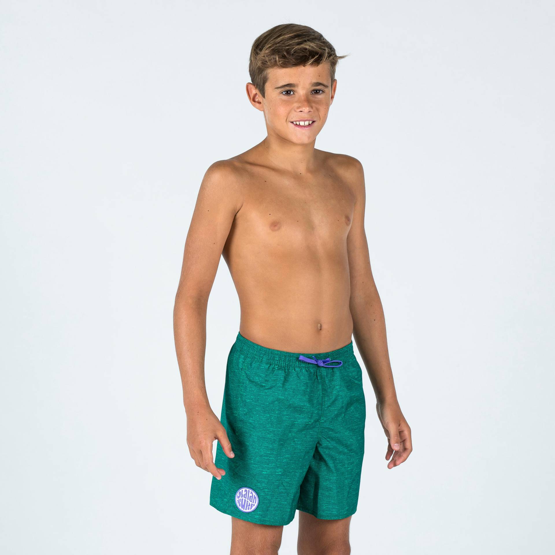 Boardshorts Jungen Surfcanvas grün von OLAIAN