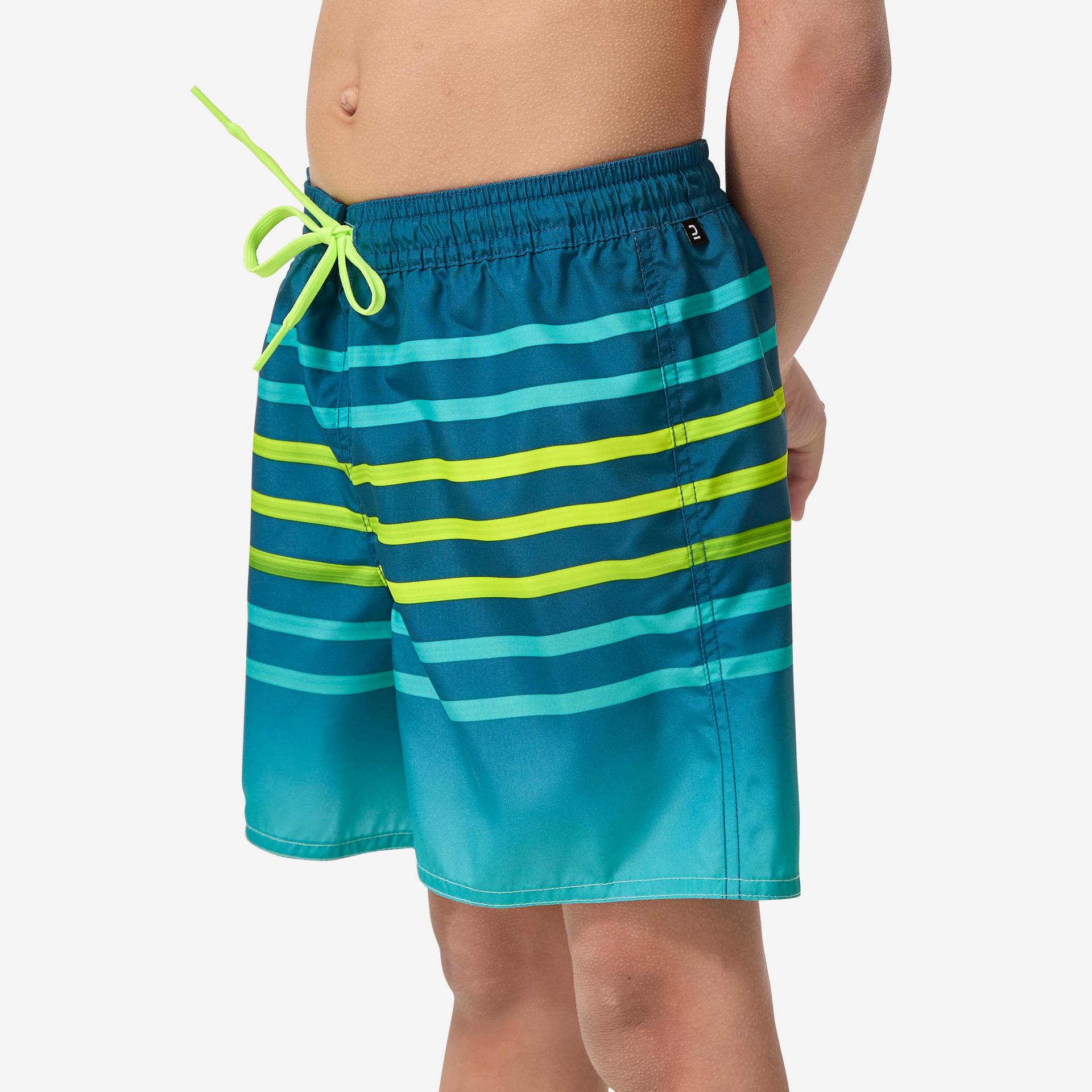 Boardshorts Kinder Jungen 100 Tokyo Sun türkis von OLAIAN