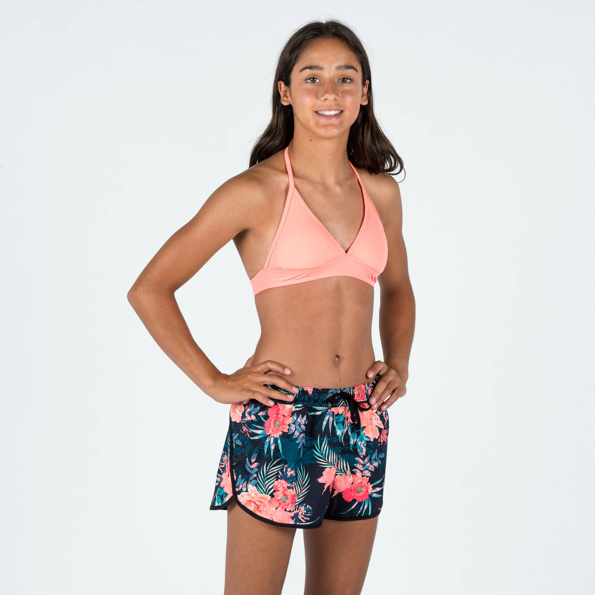 Boardshorts Mädchen 100 Katy Shiso schwarz von OLAIAN